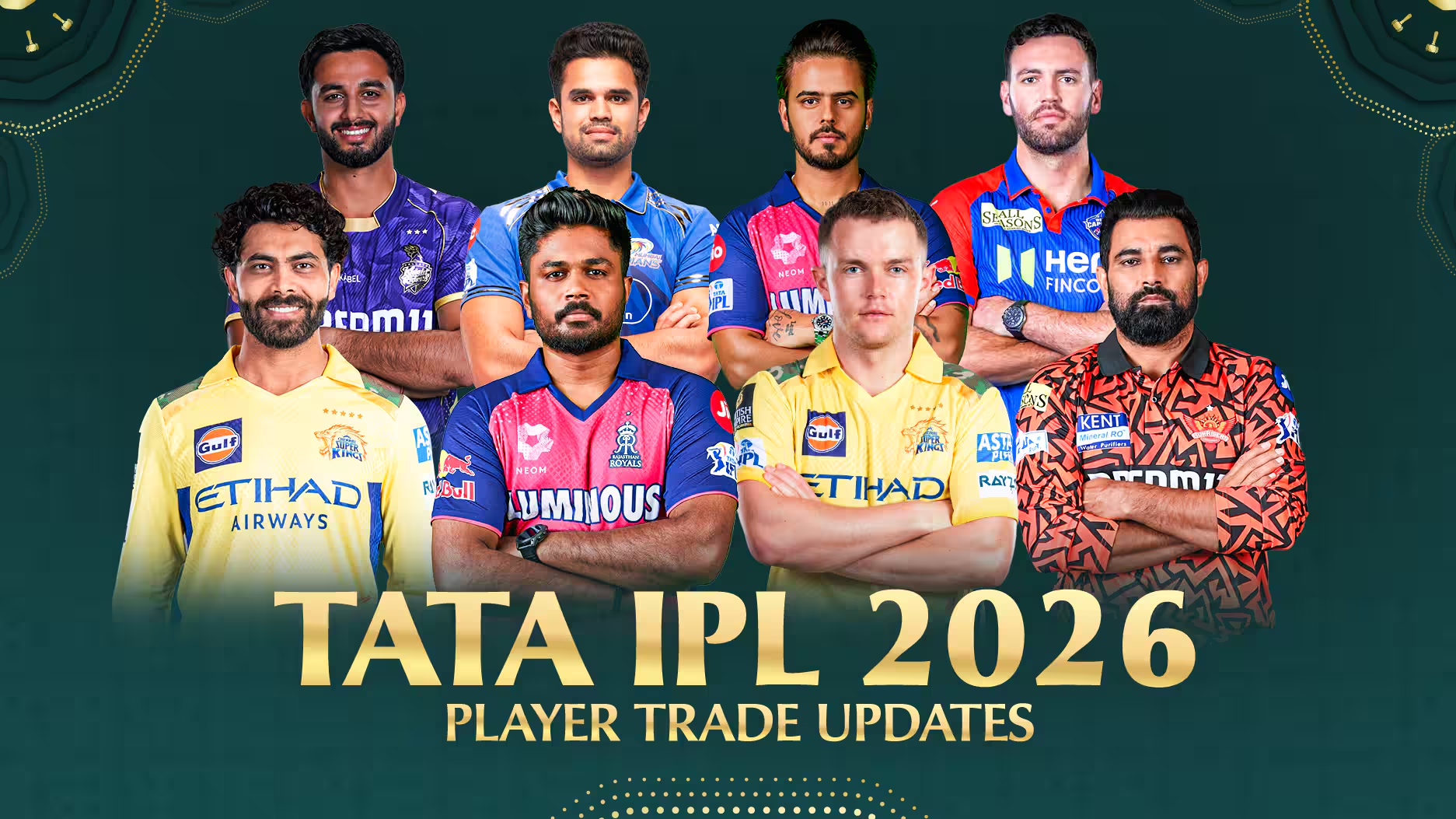 IPL 2026 all teams and captains - Bet on Goldybook